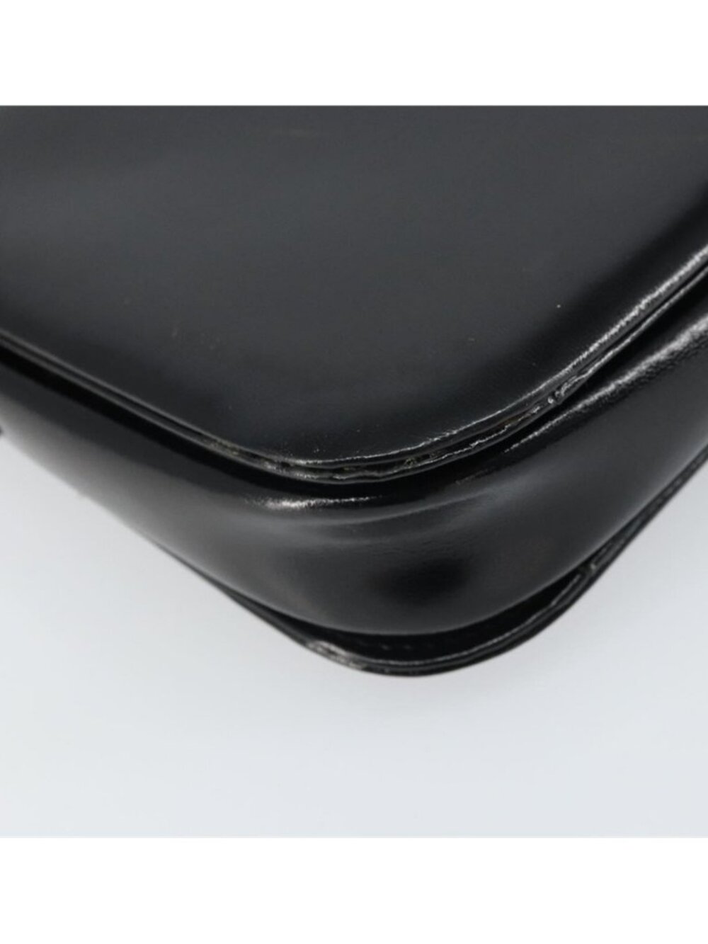 Authentic CELINE Horse Carriage Shoulder Bag Leather Black Gold - Picture 5 of 16